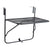 Balcony Table Black 60x40 cm Steel