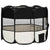 Foldable Dog Playpen with Carrying Bag Black 90x90x58 cm