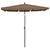 Garden Parasol with Pole 210x140 cm Taupe