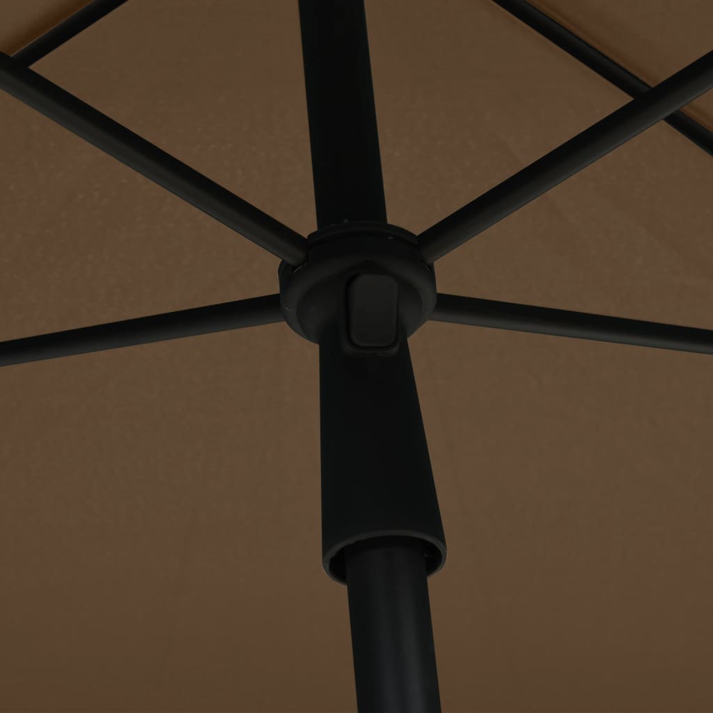 Garden Parasol with Pole 210x140 cm Taupe