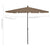 Garden Parasol with Pole 210x140 cm Taupe