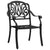 Garden Chairs 2 pcs Cast Aluminium Black