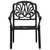 Garden Chairs 2 pcs Cast Aluminium Black