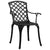 Garden Chairs 4 pcs Cast Aluminium Black