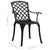 Garden Chairs 4 pcs Cast Aluminium Black