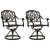 Swivel Garden Chairs 2 pcs Cast Aluminium Bronze