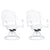 Swivel Garden Chairs 2 pcs Cast Aluminium White