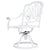 Swivel Garden Chairs 2 pcs Cast Aluminium White