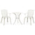 3 Piece Bistro Set Cast Aluminium White