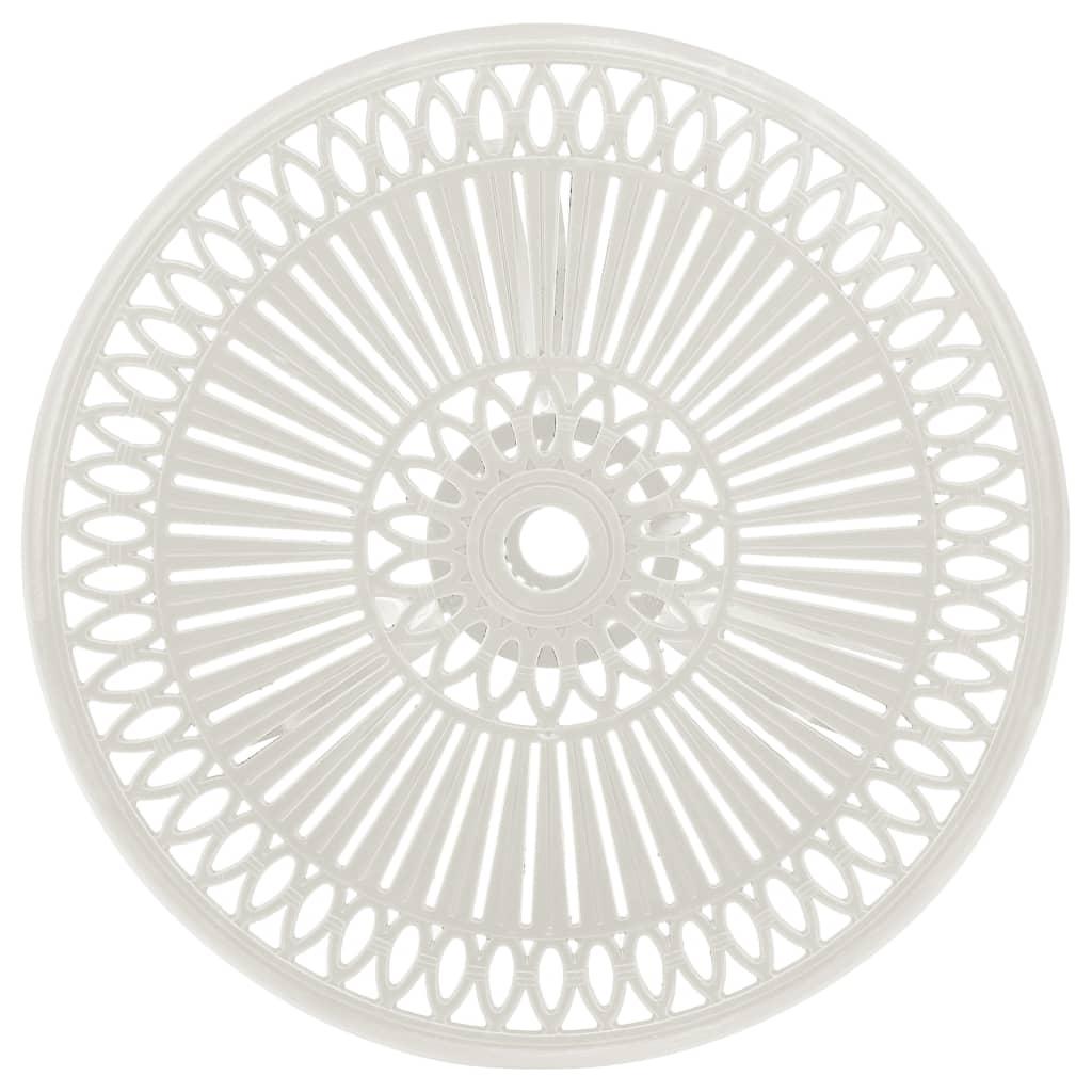 3 Piece Bistro Set Cast Aluminium White