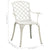3 Piece Bistro Set Cast Aluminium White