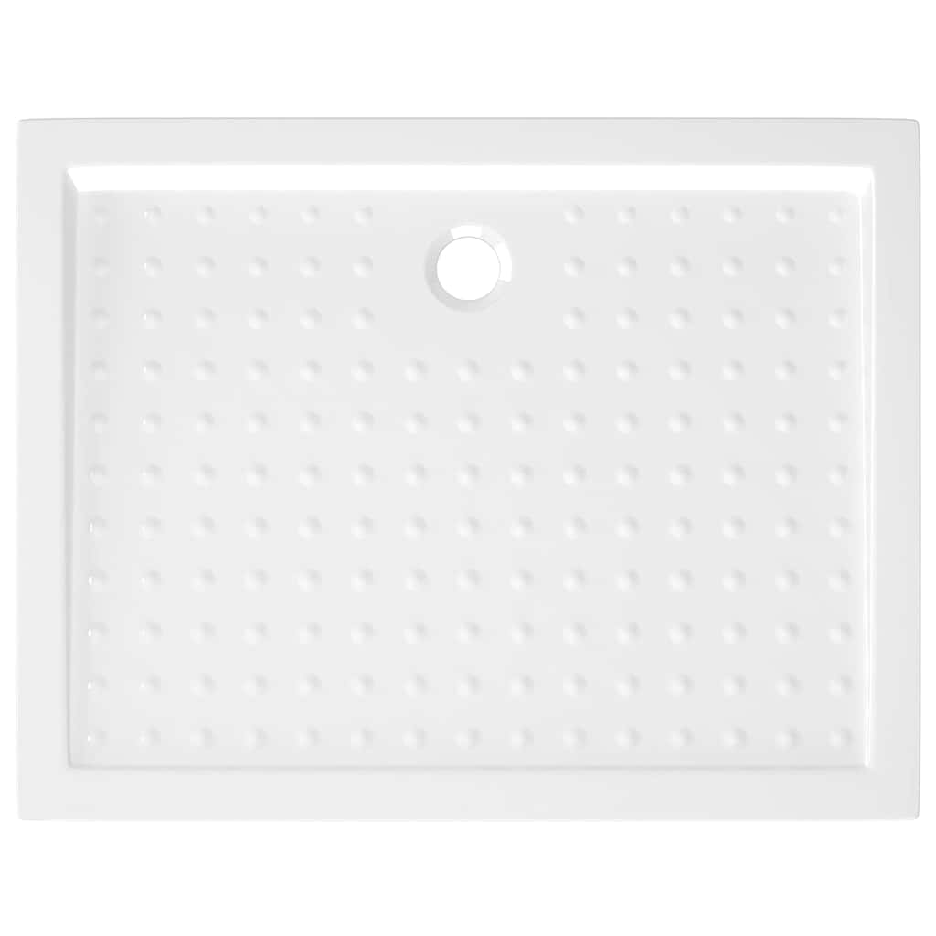 Shower Base Tray with Dots White 90x70x4 cm ABS