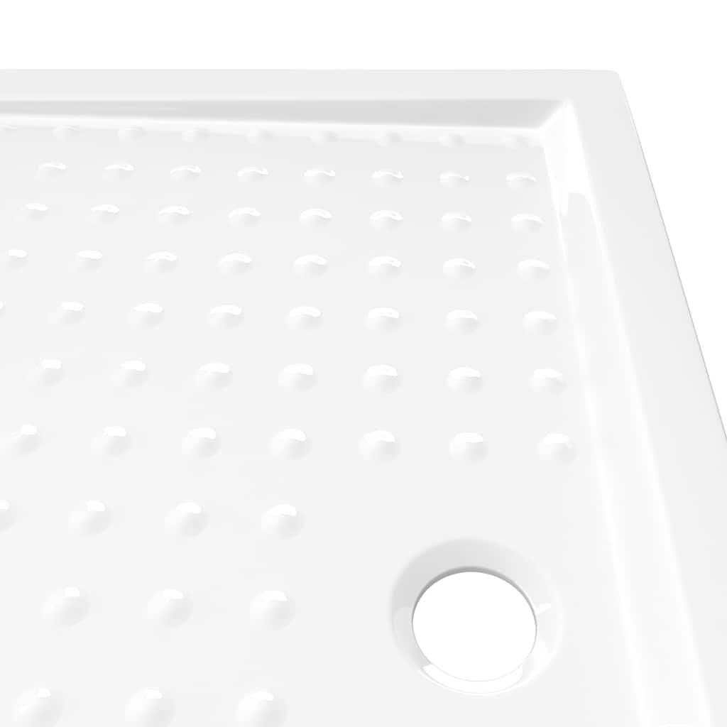 Shower Base Tray with Dots White 80x100x4 cm ABS