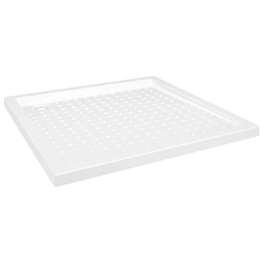 Shower Base Tray with Dots White 90x90x4 cm ABS