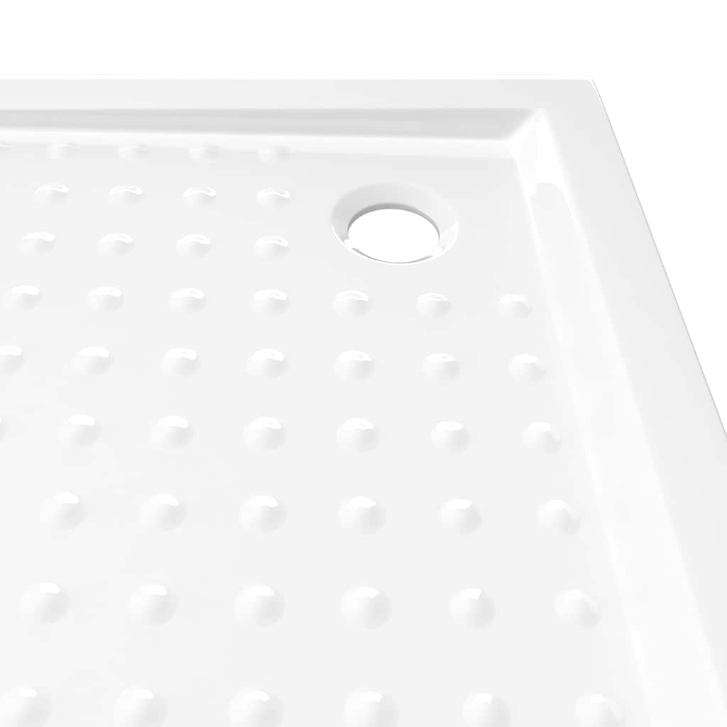 Shower Base Tray with Dots White 80x80x4 cm ABS