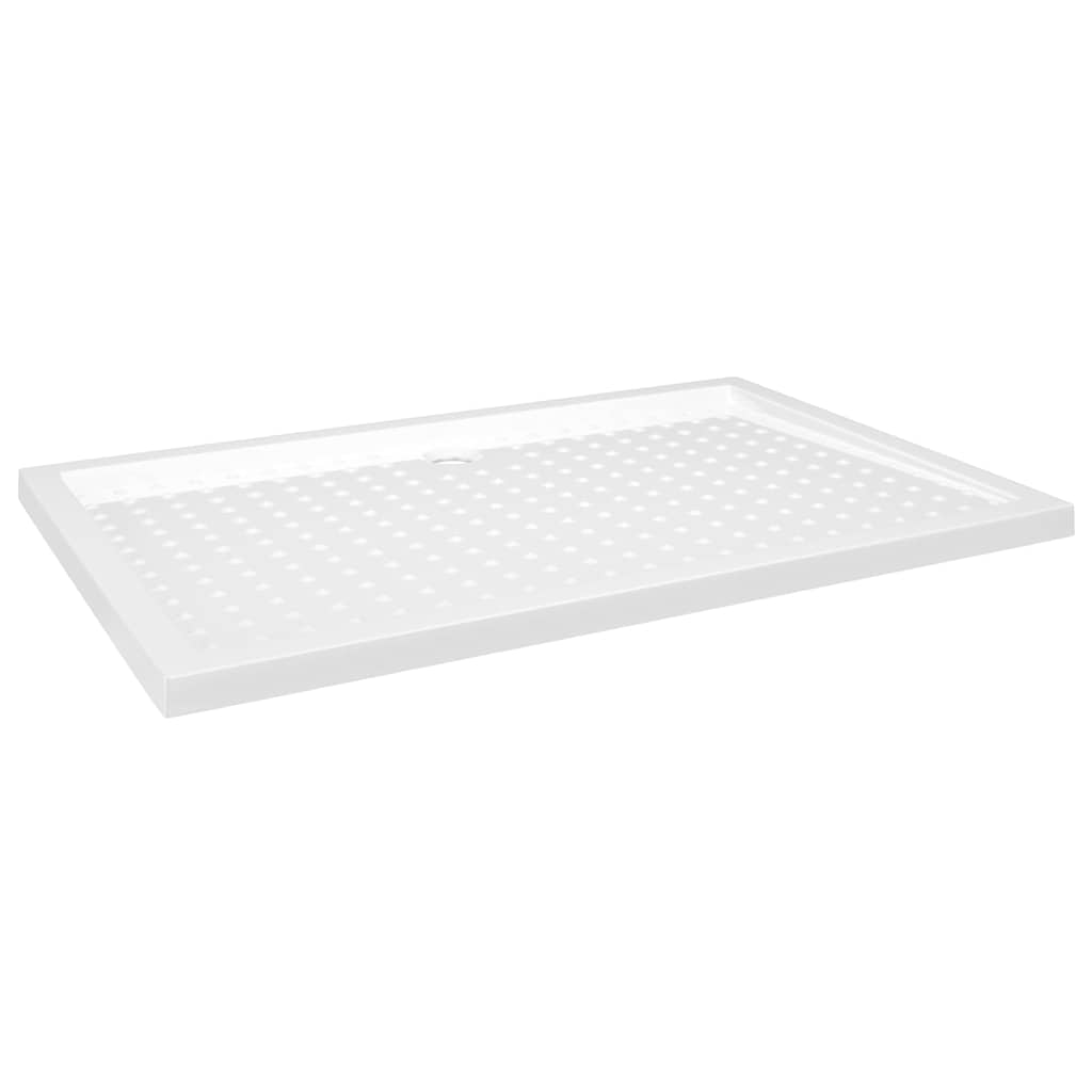 Shower Base Tray with Dots White 80x120x4 cm ABS
