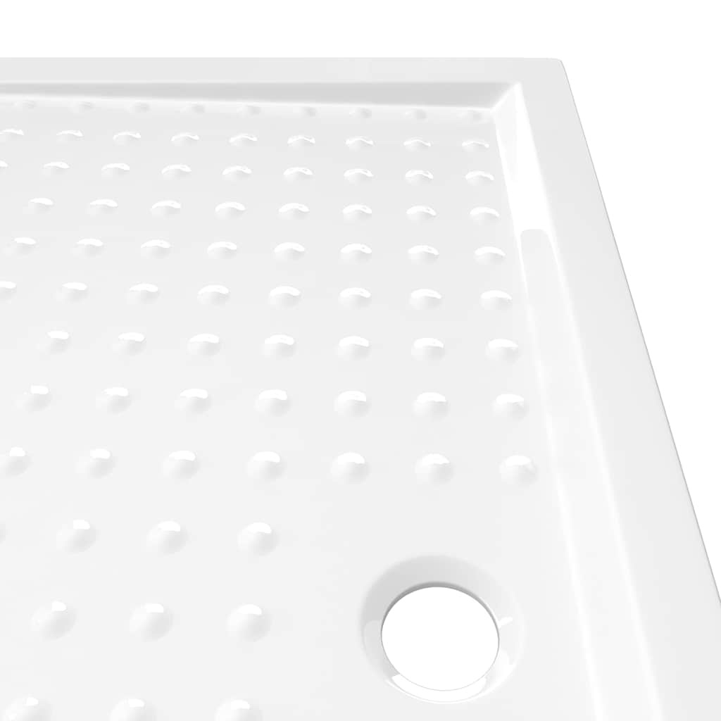 Shower Base Tray with Dots White 80x120x4 cm ABS
