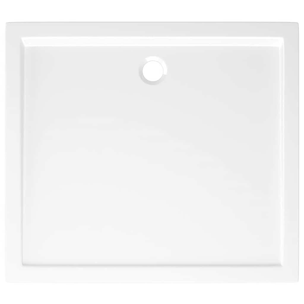 Rectangular ABS Shower Base Tray White 80x90 cm