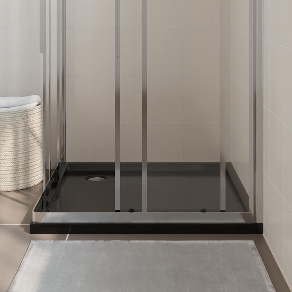 Square ABS Shower Base Tray Black 90x90 cm