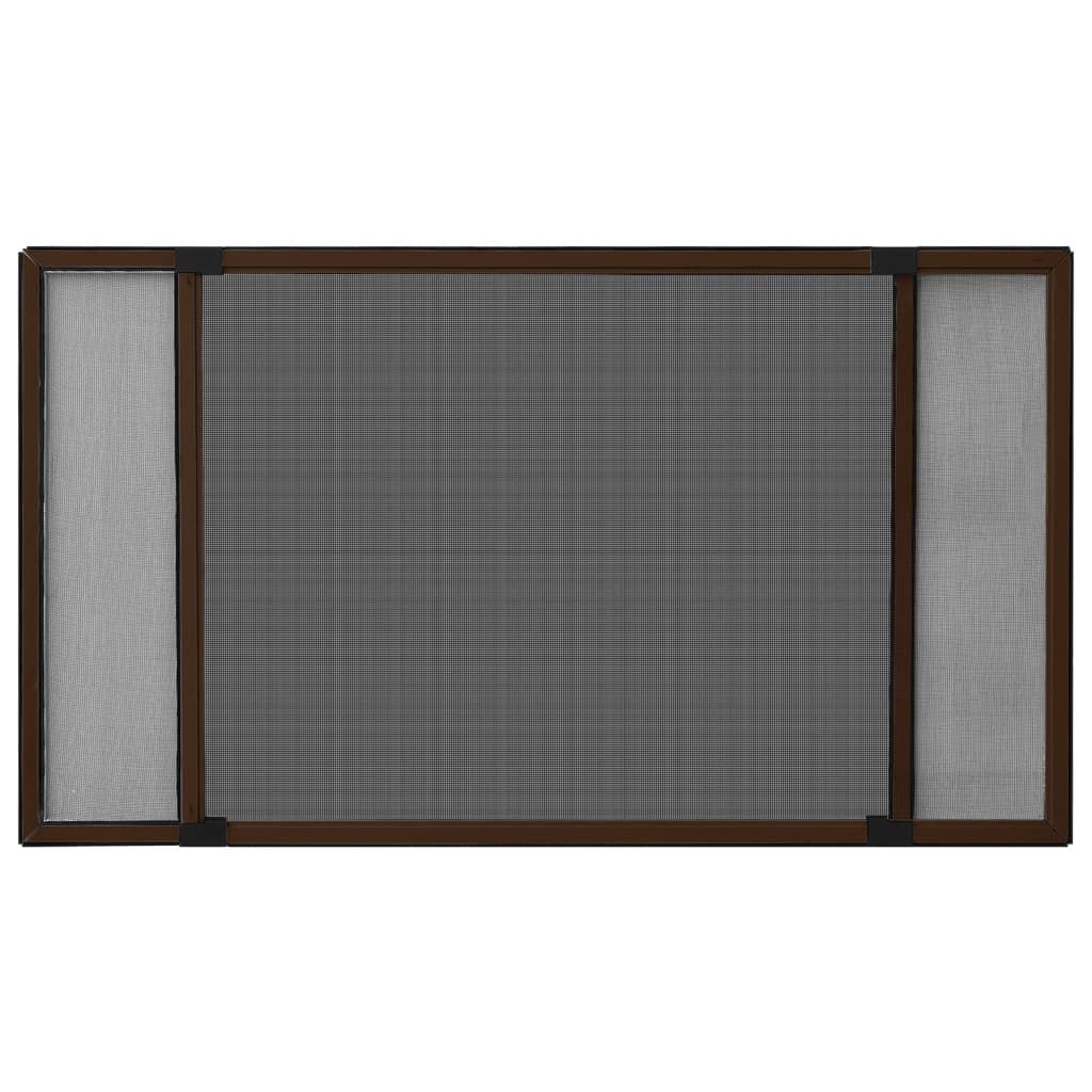 Extendable Insect Screen for Windows Brown (75-143)x50 cm