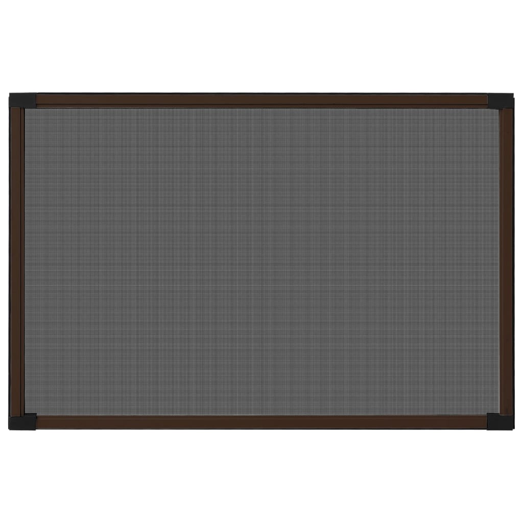 Extendable Insect Screen for Windows Brown (75-143)x50 cm