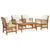 5 Piece Garden Lounge Set with Cushions Solid Acacia Wood (310255+2x310257)
