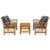 3 Piece Garden Lounge Set with Cushions Solid Acacia Wood (310261+310264)