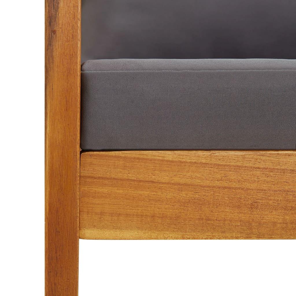 4 Piece Garden Lounge Set with Cushions Solid Acacia Wood