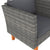 Garden Sofa Poly Rattan and Solid Eucalyptus Wood