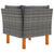 3 Piece Garden Lounge Set Poly Rattan and Solid Eucalyptus Wood