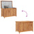 Garden Storage Box 90x50x58 cm Solid Teak Wood