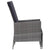 3 Piece Garden Lounge Set with Cushions Poly Rattan Grey