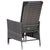 3 Piece Garden Lounge Set with Cushions Poly Rattan Grey