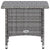 3 Piece Garden Lounge Set with Cushions Poly Rattan Grey