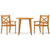 3 Piece Garden Dining Set Solid Wood Acacia