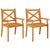 3 Piece Garden Dining Set Solid Wood Acacia