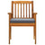5 Piece Garden Dining Set with Cushions Solid Acacia Wood