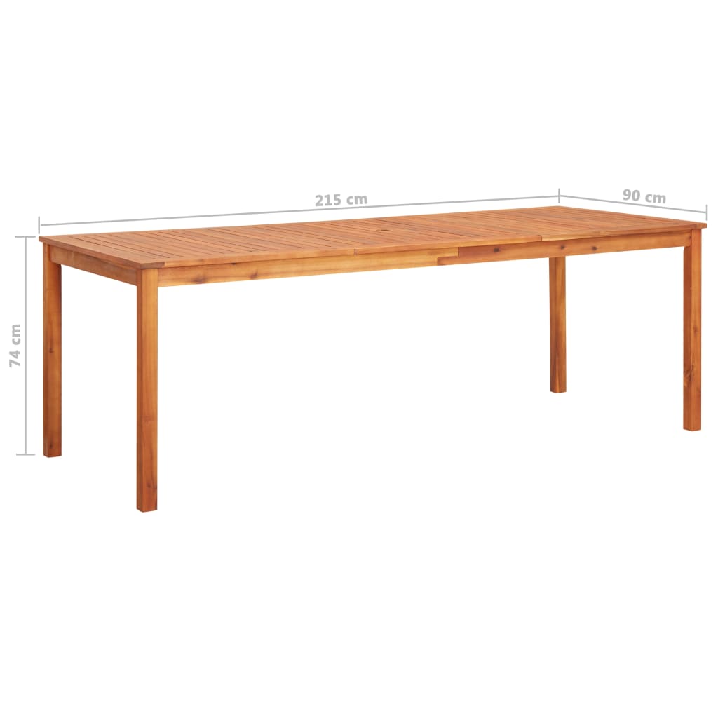 9 Piece Garden Dining Set with Cushions Solid Acacia Wood