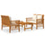 3 Piece Garden Lounge Set with Cushions Solid Wood Acacia