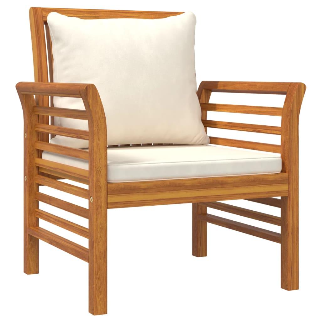 5 Piece Garden Lounge Set with Cushions Solid Wood Acacia