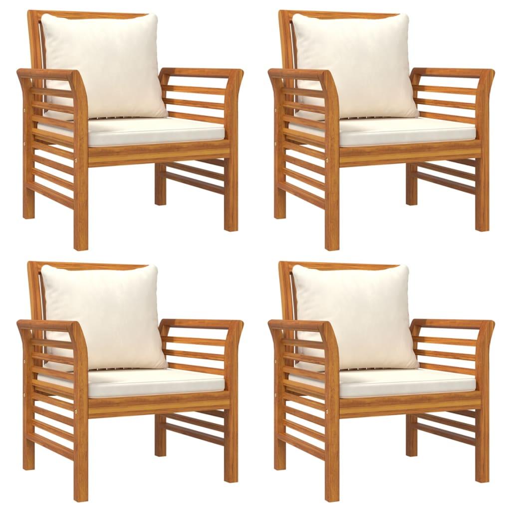 5 Piece Garden Lounge Set with Cushions Solid Wood Acacia