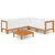 6 Piece Garden Lounge Set with Cushions Solid Acacia Wood