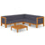 6 Piece Garden Lounge Set with Cushions Solid Acacia Wood