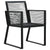 3 Piece Outdoor Dining Set PVC Rattan Black