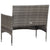 2 Piece Garden Lounge Set with Cushion Poly Rattan Grey