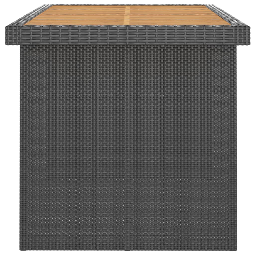 7 Piece Outdoor Dining Set with Cushions Poly Rattan Black