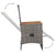 3 Piece Garden Lounge Set with Cushions Poly Rattan Grey