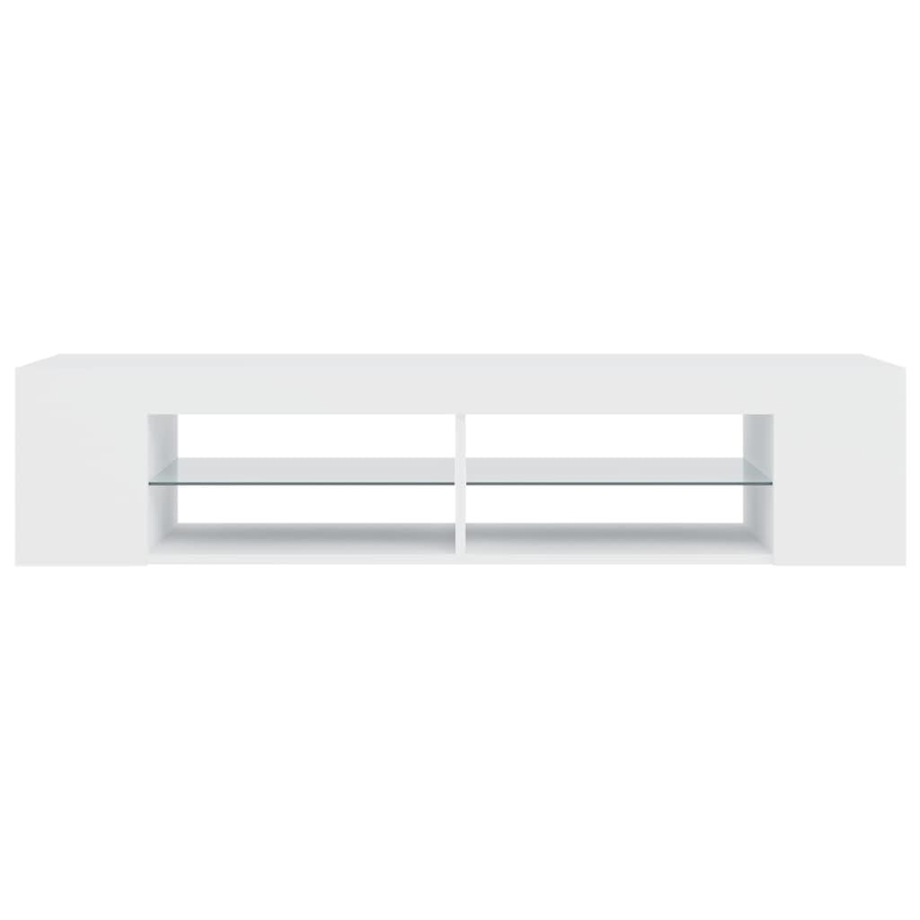 TV Cabinet with LED Lights White 135x39x30 cm