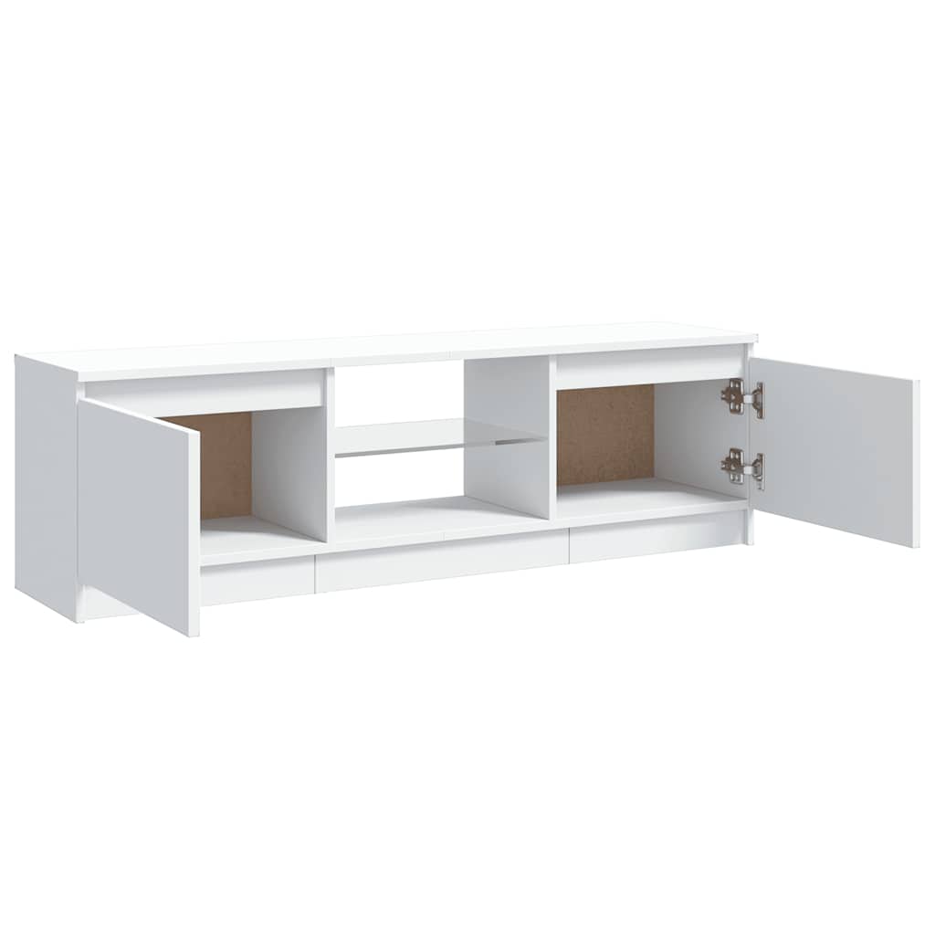 TV Cabinet with LED Lights White 120x30x36 cm