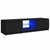 TV Cabinet with LED Lights Black 140x40x36 cm